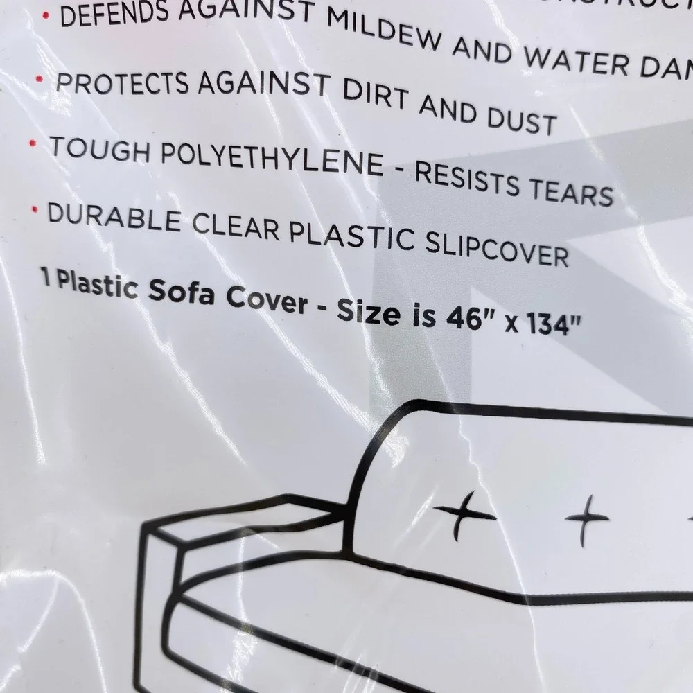 Cube Smart Plastic Sofa Chair Cover Clear Waterproof 46x134 CS-9040